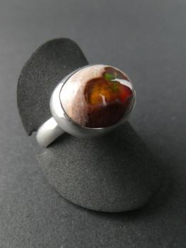 Feueropal Ring (Größe 55)